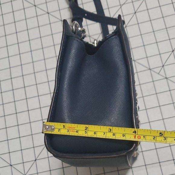 Michael Kors Dark Blue Crossbody Bag with Silver Accents - Picture 14 of 14